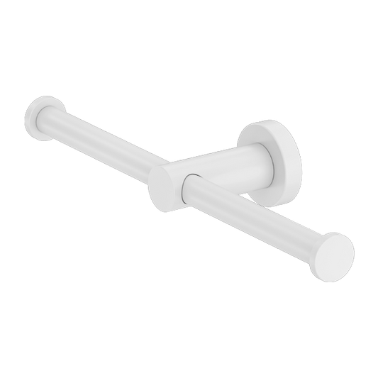 MECCA DOUBLE TOILET ROLL HOLDER MATTE WHITE