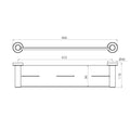 MECCA METAL SHOWER SHELF GUN METAL