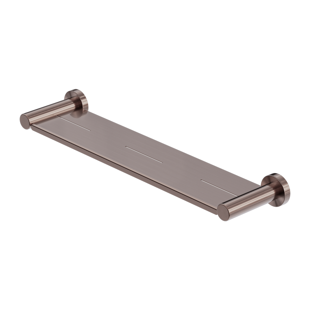 MECCA METAL SHOWER SHELF BRUSHED BRONZE