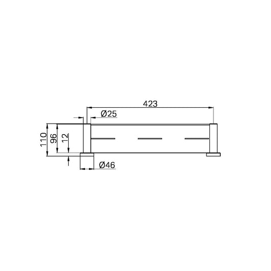 MECCA METAL SHOWER SHELF MATTE WHITE