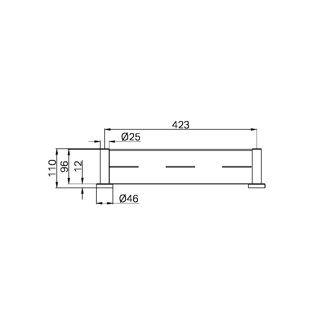 MECCA METAL SHOWER SHELF BRUSHED BRONZE