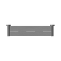 MECCA METAL SHOWER SHELF GUN METAL