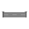 MECCA METAL SHOWER SHELF GUN METAL GREY