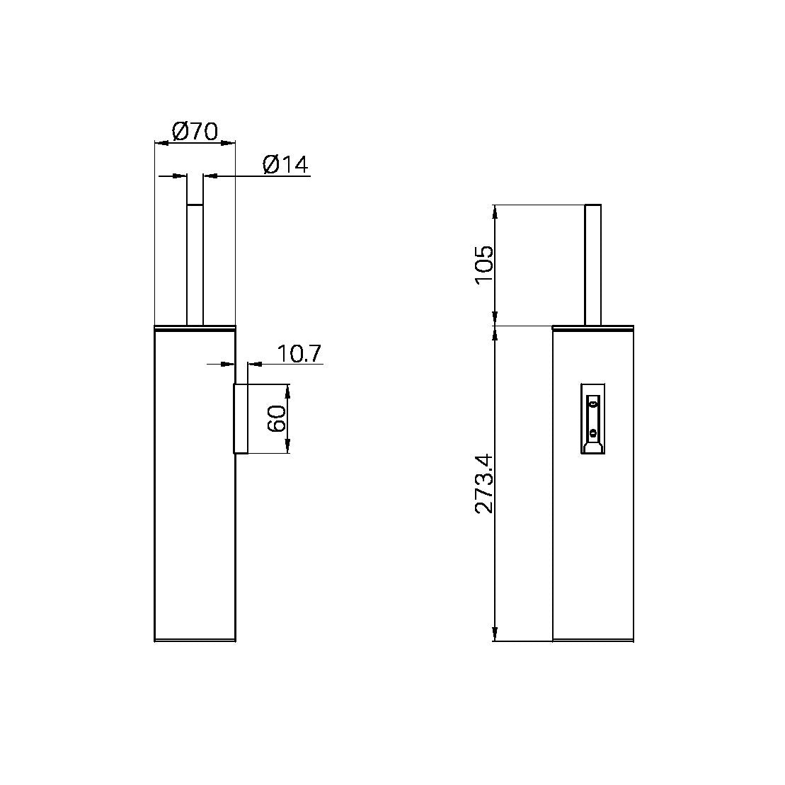 MECCA TOILET BRUSH HOLDER MATTE WHITE