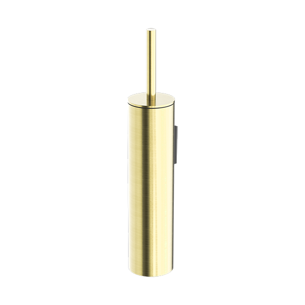 Mecca Toilet Brush Holder Brushed Gold — Gold & Brass, Toilet Roll & Brush Holders