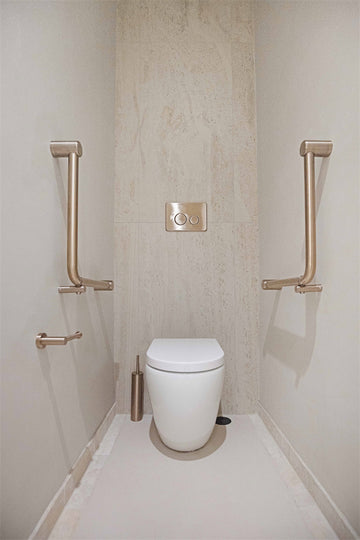 Mecca Toilet Brush Holder Brushed Bronze — Toilet Roll & Brush Holders