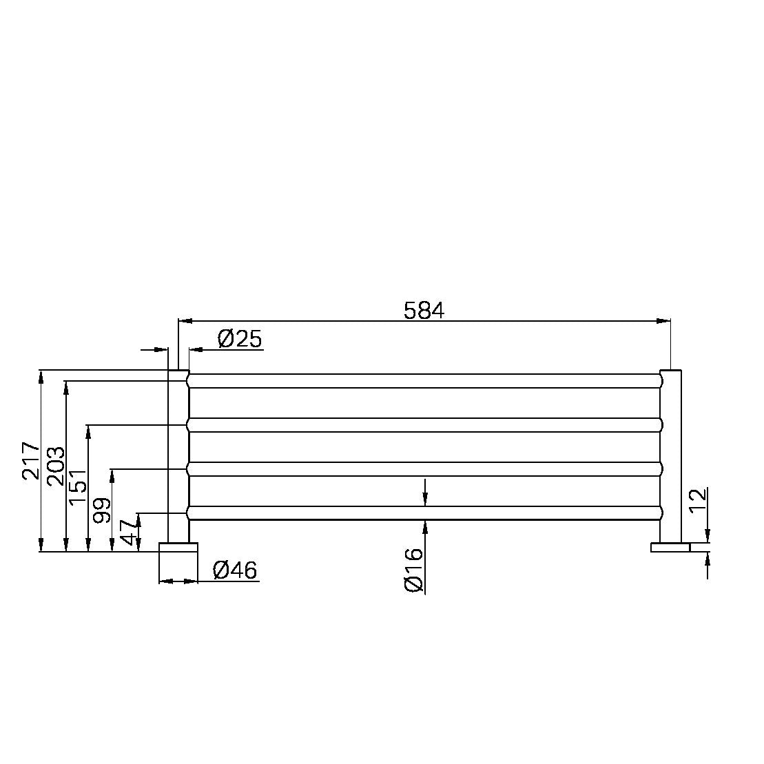 MECCA TOWEL RACK BRUSHED NICKEL