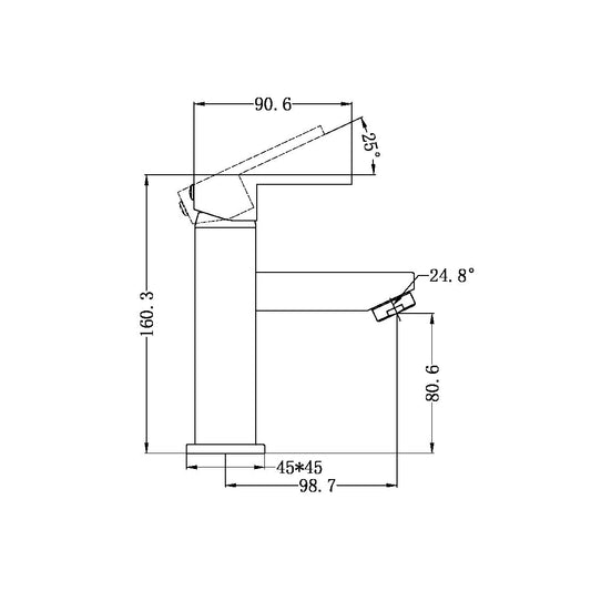 VIBE BASIN MIXER CH (NR200701CH) CHROME