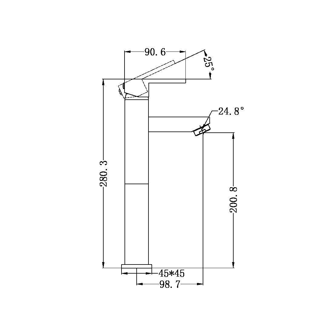 VIBE TALL BASIN MIXER CH (NR200701ACH) CHROME