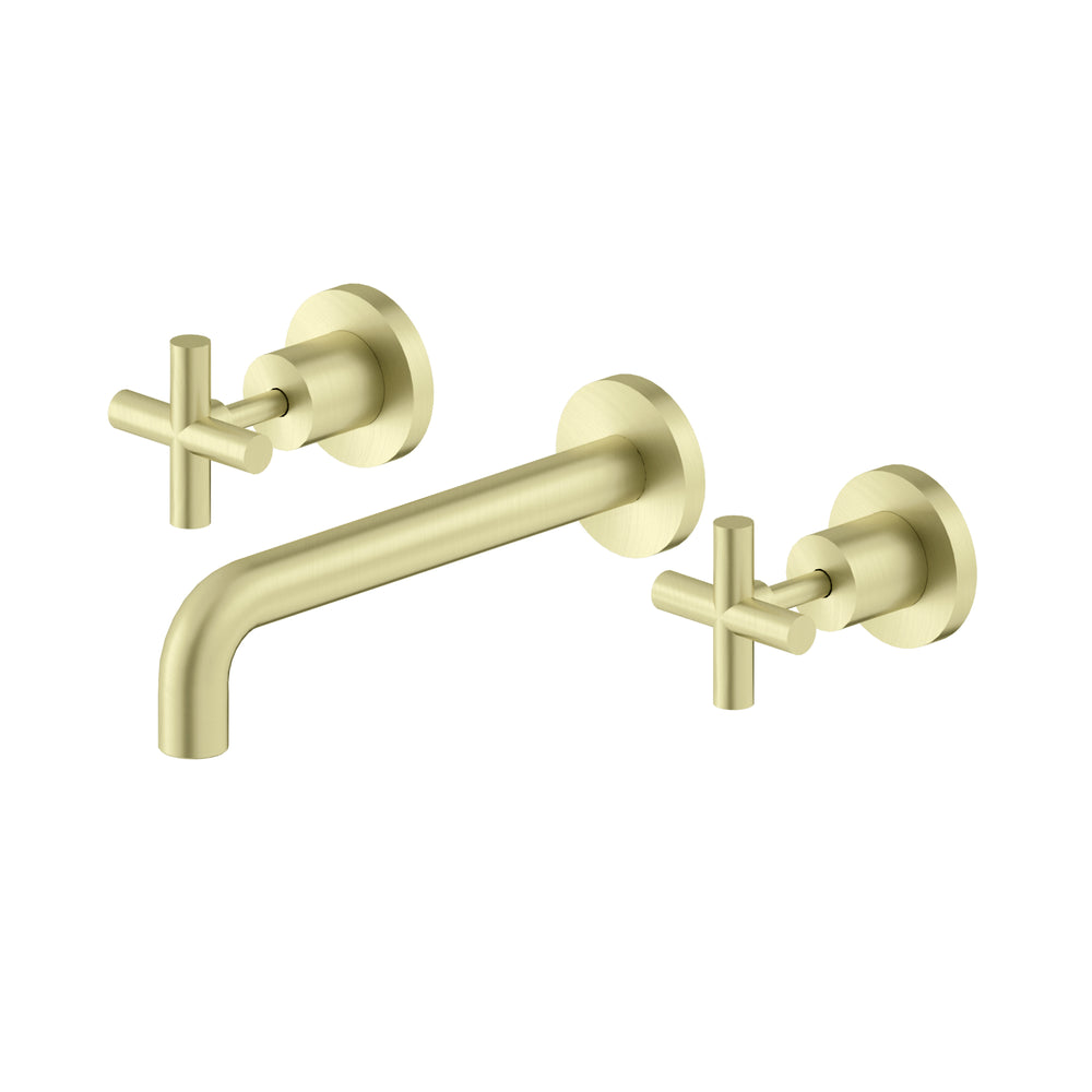 X PLUS WALL BASIN SET 180/215MM BRUSHED GOLD