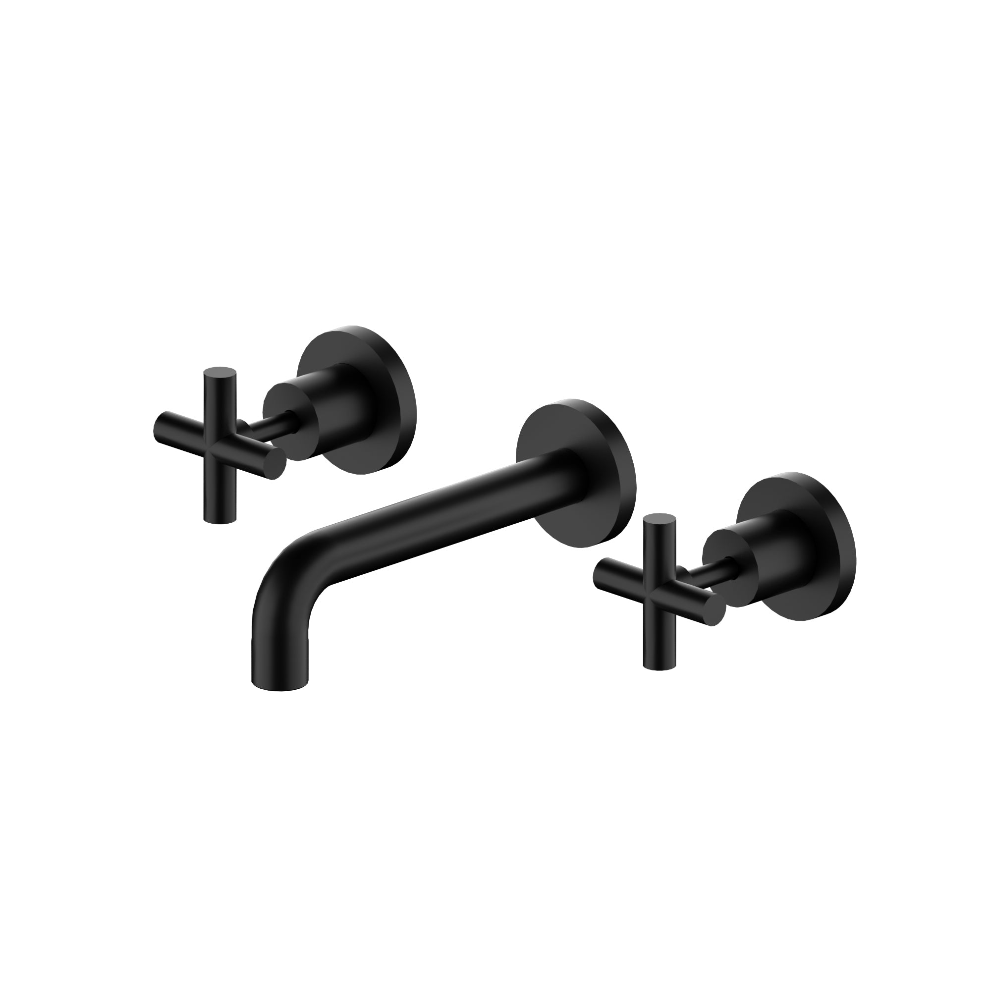 X PLUS WALL BASIN SET 180/215MM MATTE BLACK