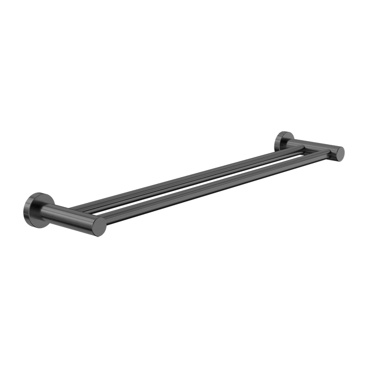Dolce II Double Towel Rail 600/800MM Gun Metal — Gunmetal