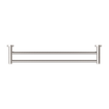 DOLCE II DOUBLE TOWEL RAIL 600/800MM BRUSHED NICKEL