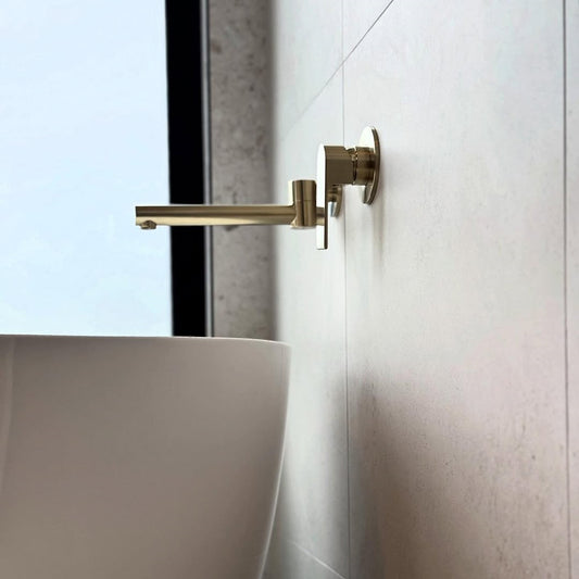 DOLCE WALL MOUNTED SWIVEL BATH SPOUT ONLY BRUSHED GOLD