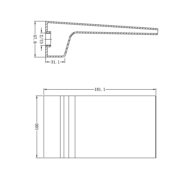 ASTRA BATH SPOUT CH (NR203CH) CHROME