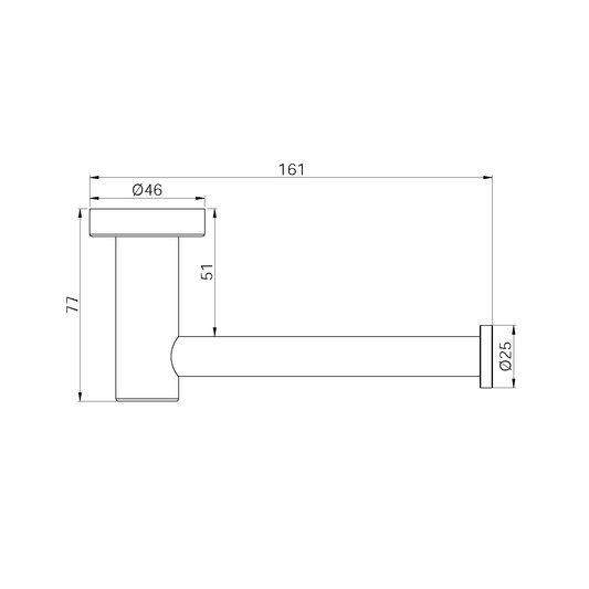 DOLCE II TOILET ROLL HOLDER GUN METAL