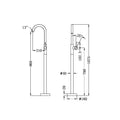 MECCA FREESTANDING BATH MIXER GUN METAL GREY