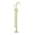 MECCA ROUND FREESTANDING MIXER WITH HAND SHOWER BRUSHED GOLD