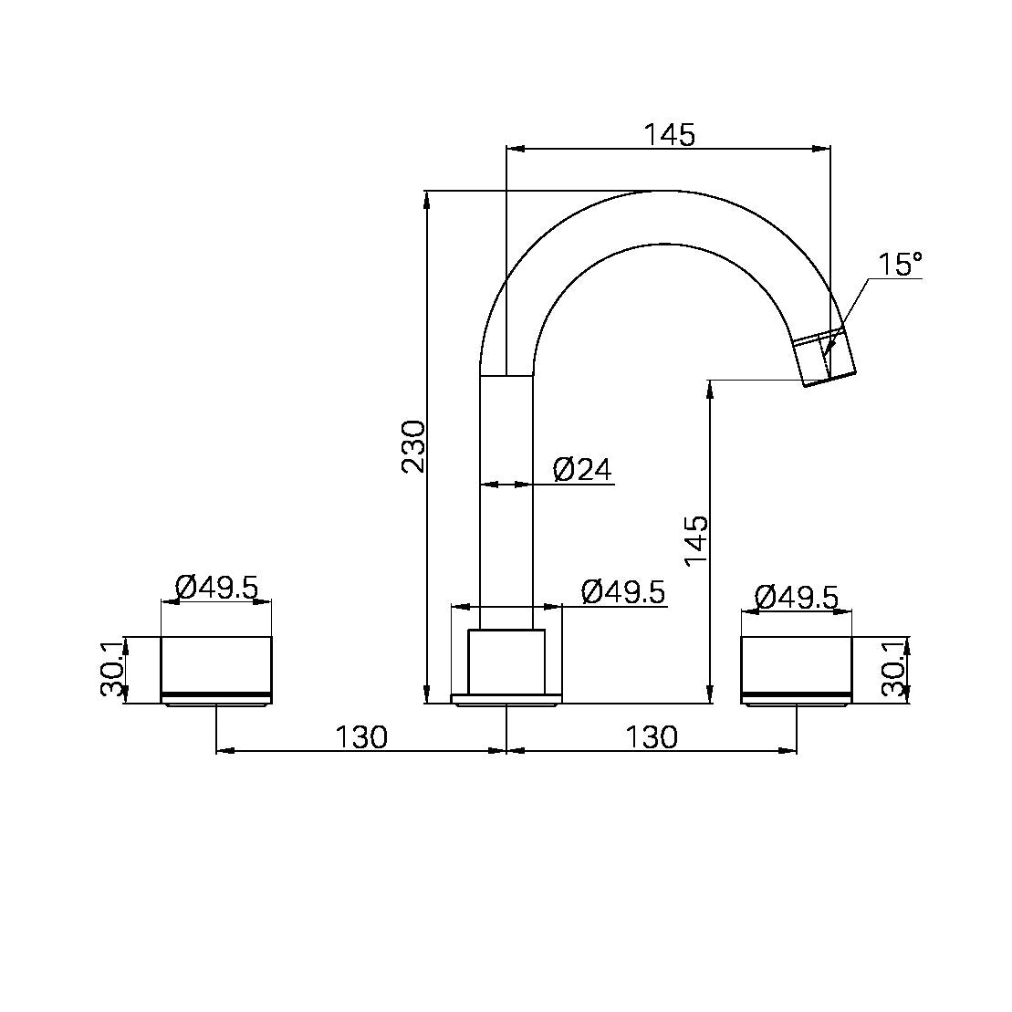 KARA BASIN SET BRUSHED BRONZE
