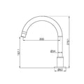 KARA HOB MOUNT BATH SPOUT ONLY G1/2 FEMALE INLET MATTE BLACK