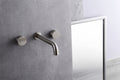 KARA WALL BASIN SET 180/217MM BRUSHED NICKEL