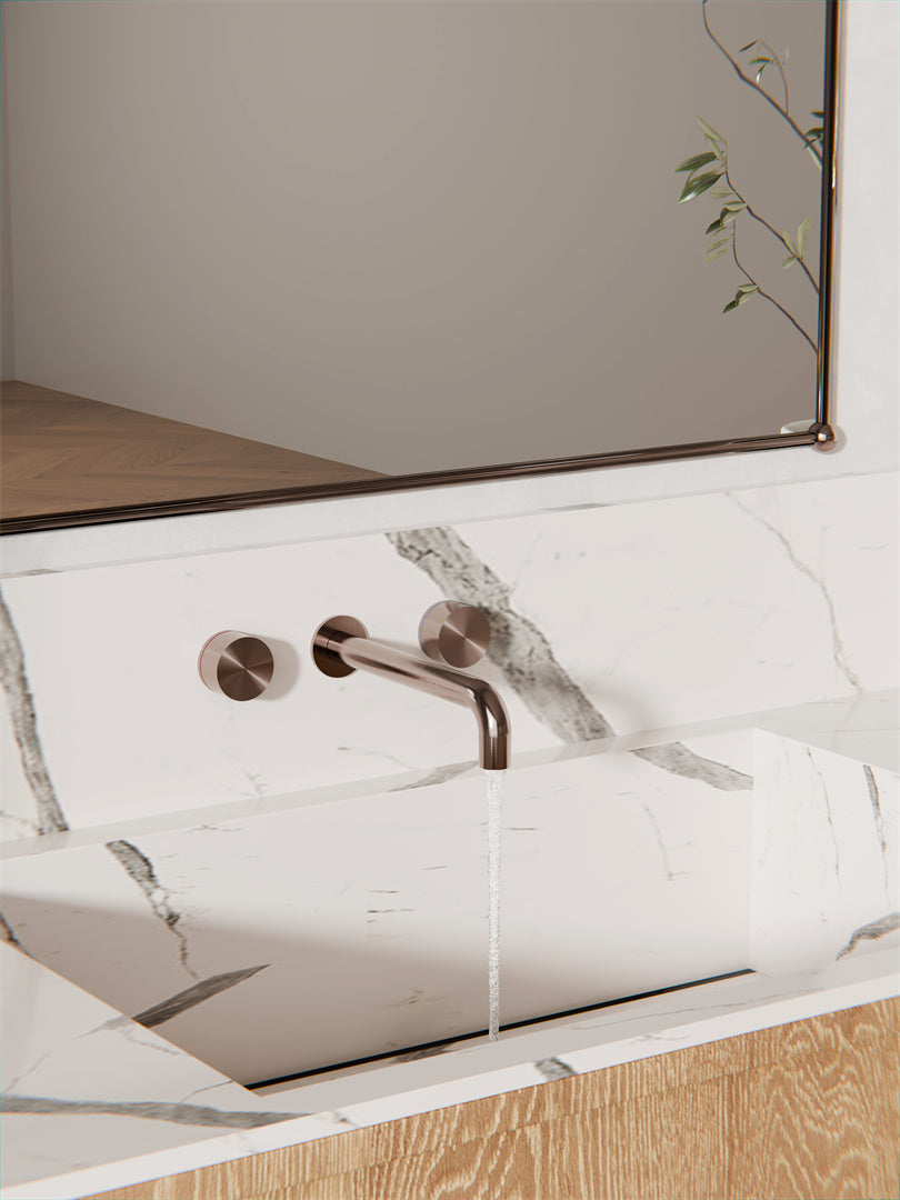 KARA WALL BASIN SET 180/217MM BRUSHED BRONZE