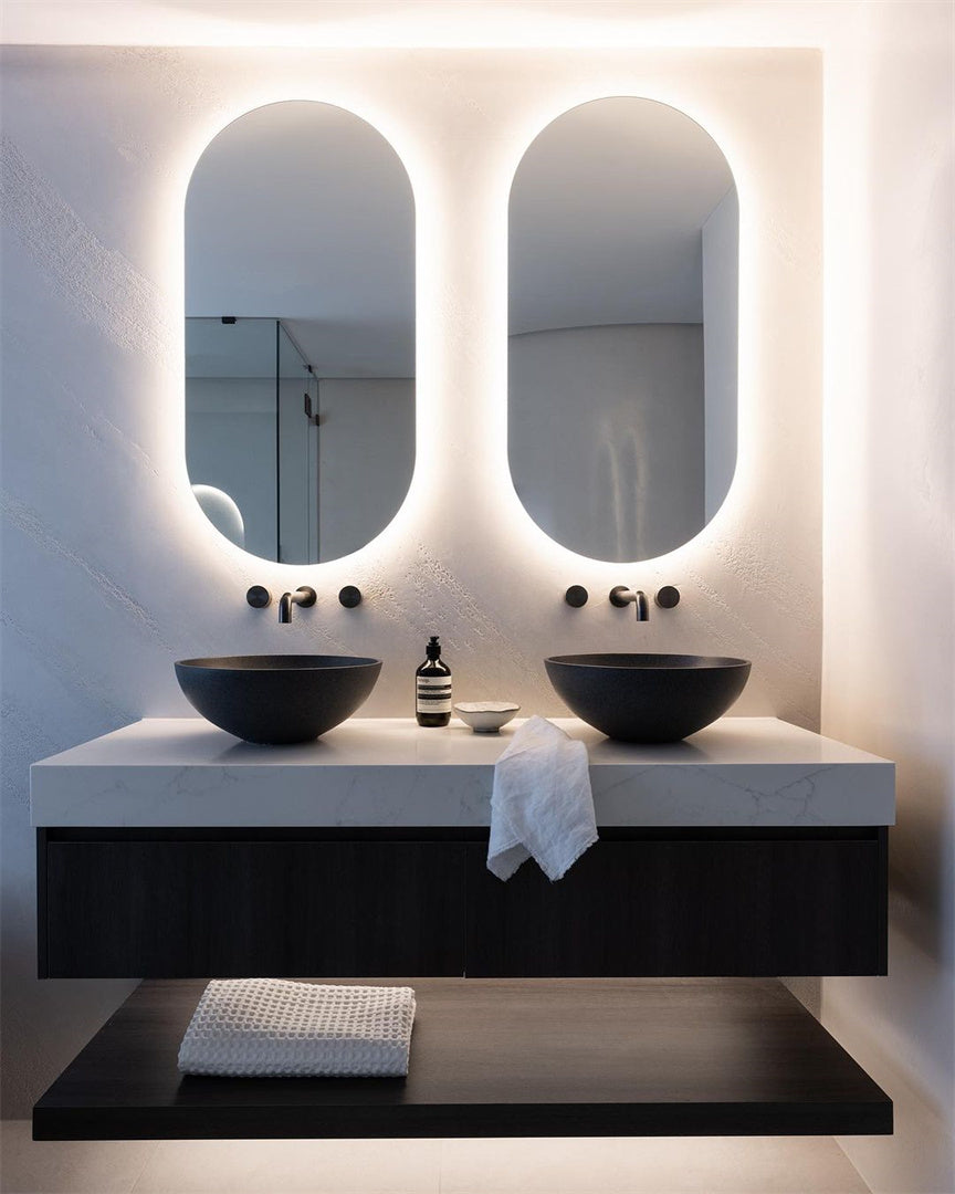 KARA WALL BASIN SET 180/217MM MATTE BLACK