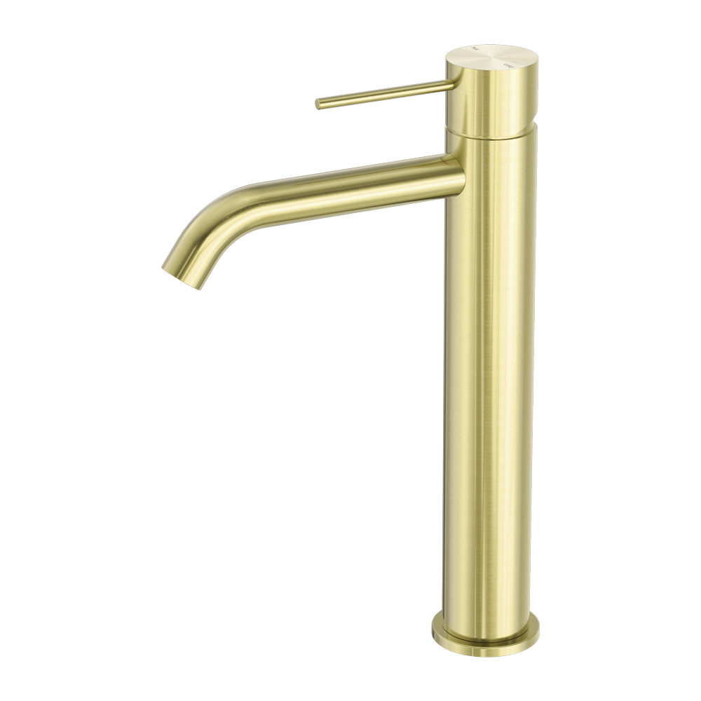 MECCA TALL BASIN MIXER BRUSHED GOLD