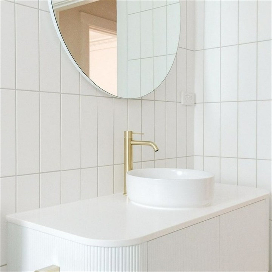 MECCA TALL BASIN MIXER BRUSHED GOLD