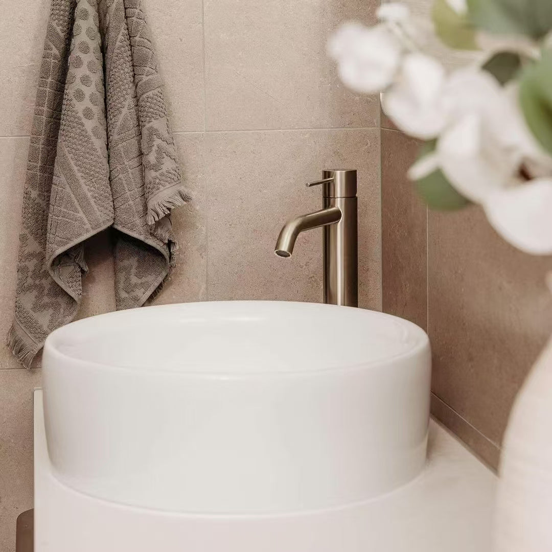 MECCA TALL BASIN MIXER BRUSHED NICKEL