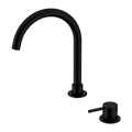 MECCA HOB BASIN MIXER ROUND SWIVEL SPOUT MATTE BLACK