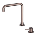 MECCA HOB BASIN MIXER SQUARE SWIVEL SPOUT BRUSHED BRONZE