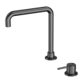 MECCA HOB BASIN MIXER SQUARE SWIVEL SPOUT GUN METAL GREY