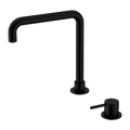 MECCA HOB BASIN MIXER SQUARE SWIVEL SPOUT MATTE BLACK