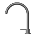 MECCA HOB BASIN MIXER ROUND SWIVEL SPOUT GUN METAL GREY