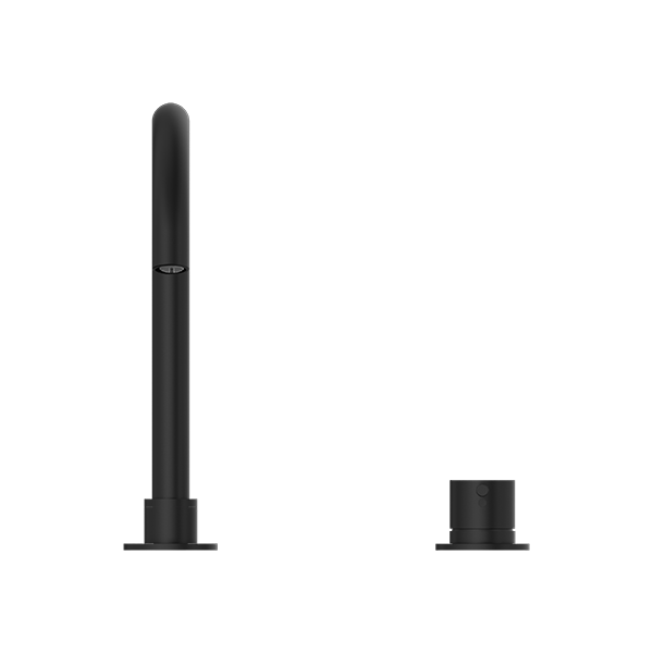 MECCA HOB BASIN MIXER ROUND SWIVEL SPOUT MATTE BLACK