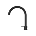 MECCA HOB BASIN MIXER ROUND SWIVEL SPOUT MATTE BLACK