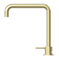 MECCA HOB BASIN MIXER SQUARE SWIVEL SPOUT BRUSHED GOLD