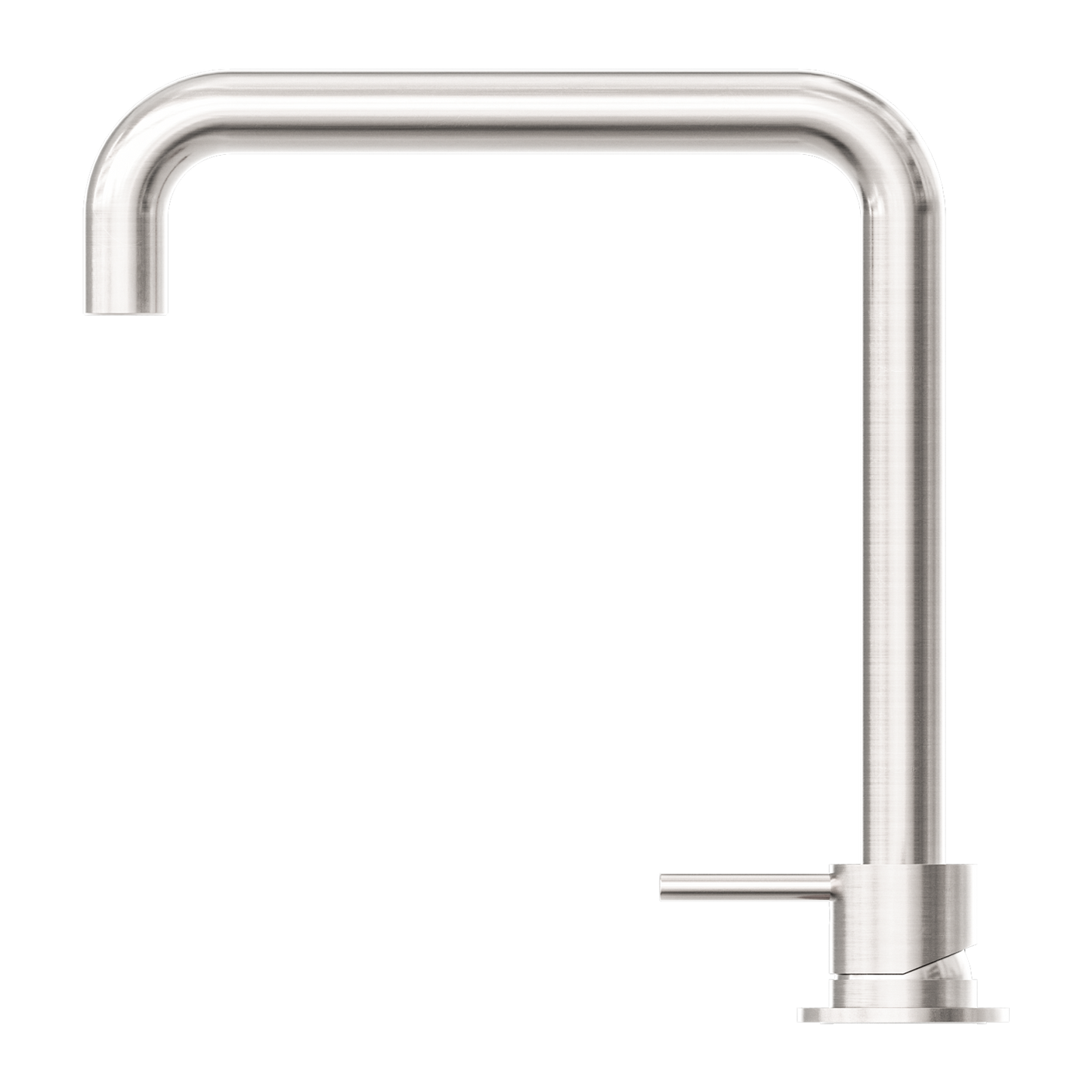 MECCA HOB BASIN MIXER SQUARE SWIVEL SPOUT BRUSHED NICKEL