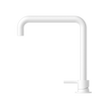 MECCA HOB BASIN MIXER SQUARE SWIVEL SPOUT MATTE WHITE