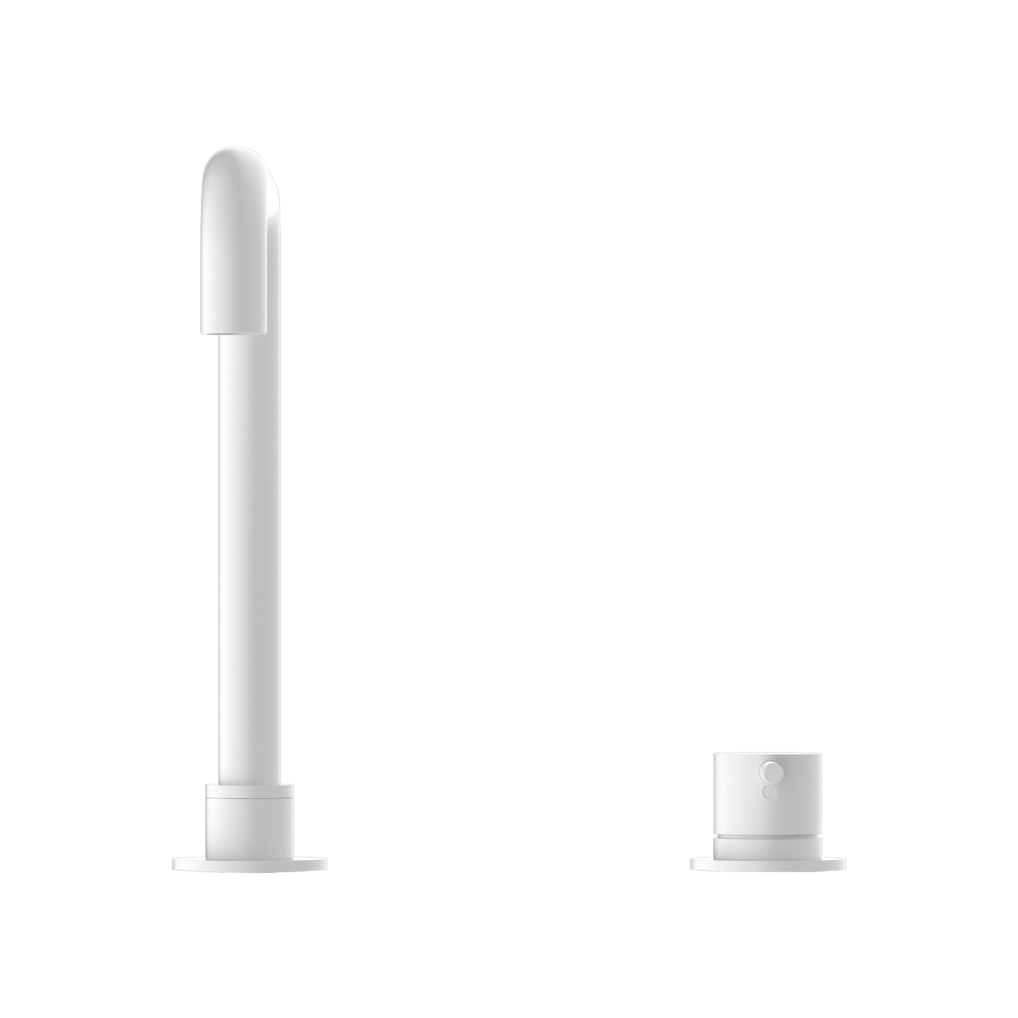 MECCA HOB BASIN MIXER SQUARE SWIVEL SPOUT MATTE WHITE