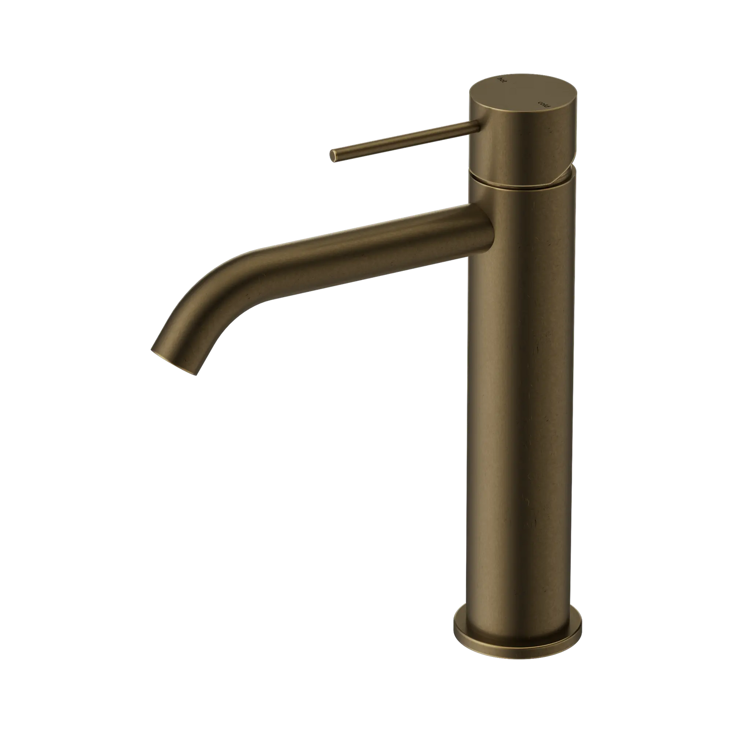 Mecca Mid Tall Basin Mixer Tumbled Antique Brass