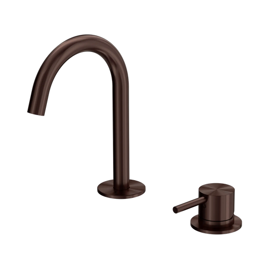 Mecca Hob Basin Mixer Set Arc Spout Rome Bronze