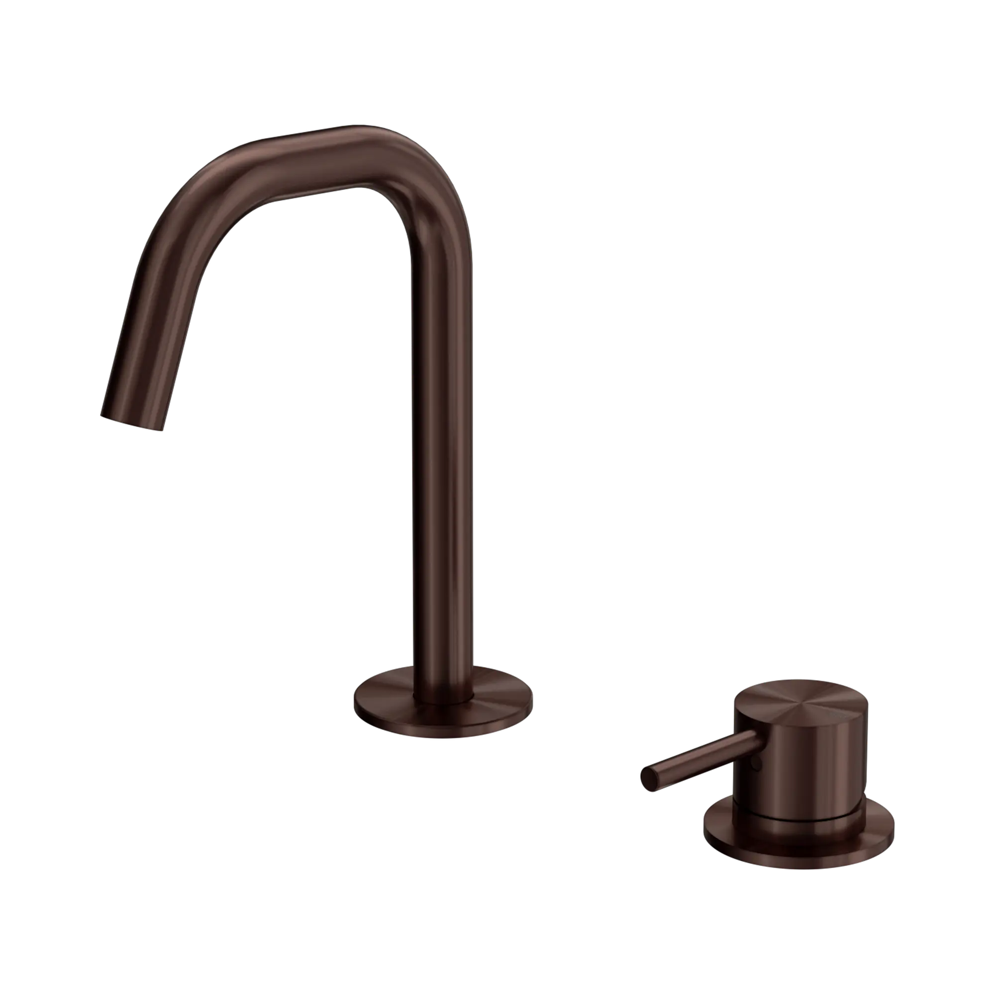 Mecca Hob Basin Mixer Set Edge Spout Rome Bronze