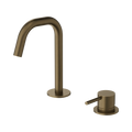 Mecca Hob Basin Mixer Set Edge Spout Tumbled Antique Brass