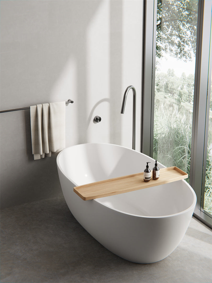 MECCA FREESTANDING BATH SPOUT ONLY GUN METAL GREY