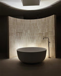 MECCA FREESTANDING BATH MIXER SQUARE SHAPE BRUSHED GOLD