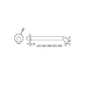 MECCA BASIN/BATH SPOUT ONLY 120/160/185/230/260MM CHROME