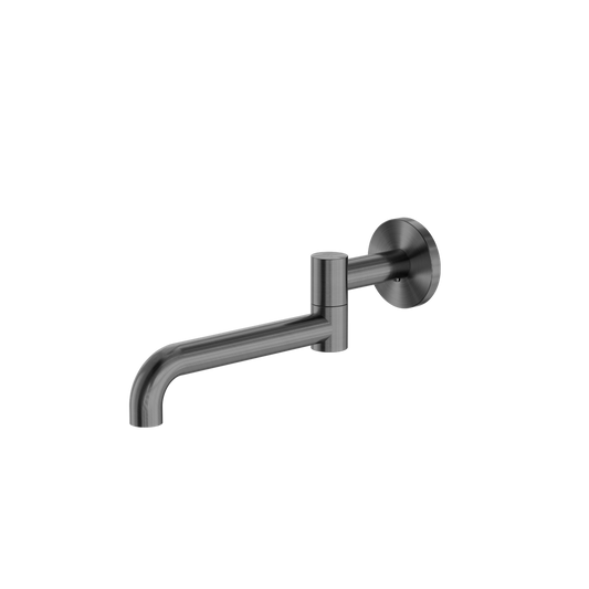 MECCA WALL MOUNTED SWIVEL BATH SPOUT ONLY 225MM GUN METAL