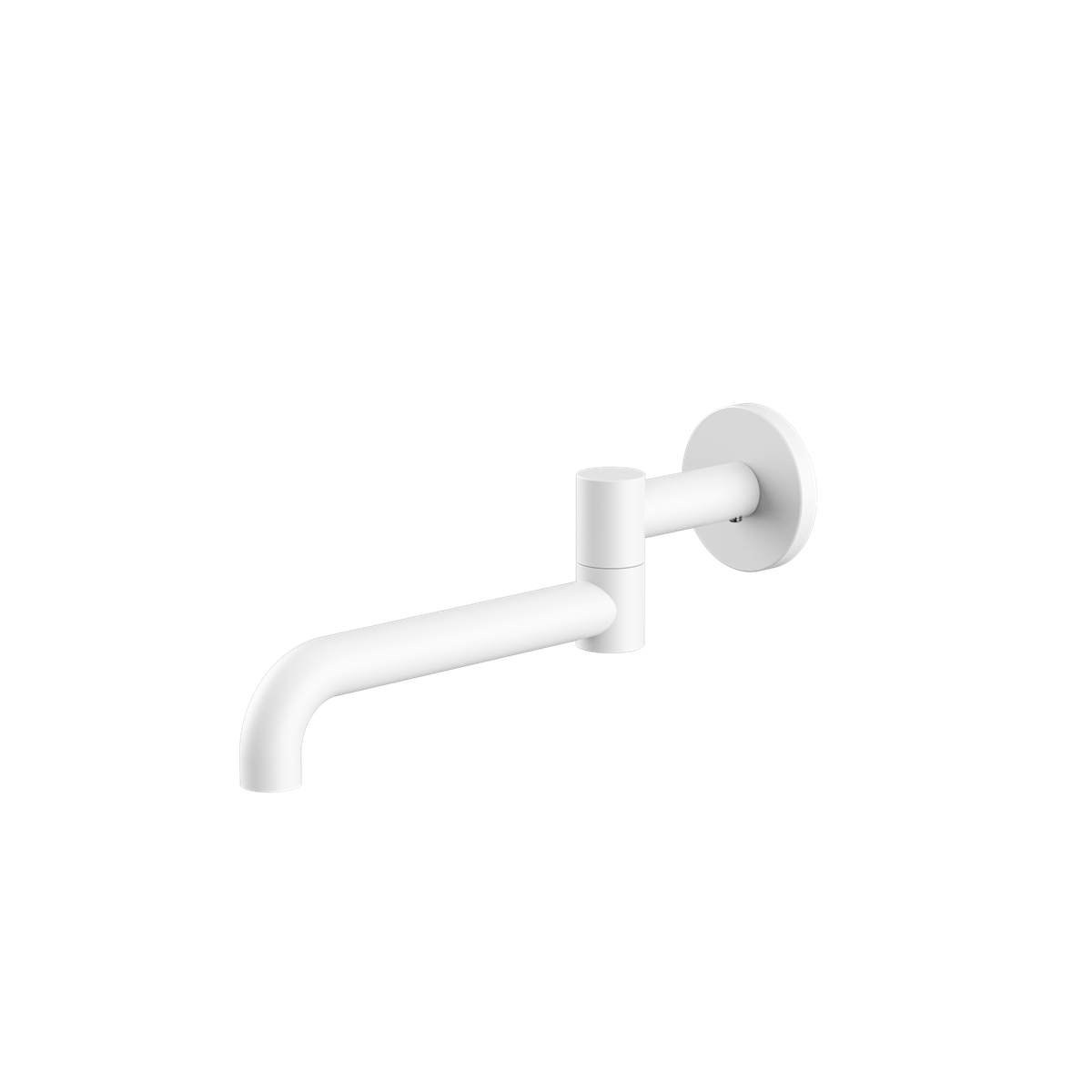 MECCA WALL MOUNTED SWIVEL BATH SPOUT ONLY 225MM MATTE WHITE